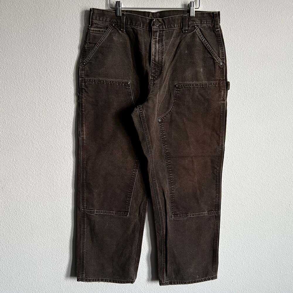 Carhartt B136 DKB faded brown double knee carpenter pants